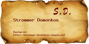 Strommer Domonkos névjegykártya